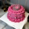 Simli Taçlı Pembe Pasta