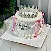 Üfleyince Etrafa Sim Saçılan Birthday Queen Taçlı Pasta (Simli Pasta Üfleme)